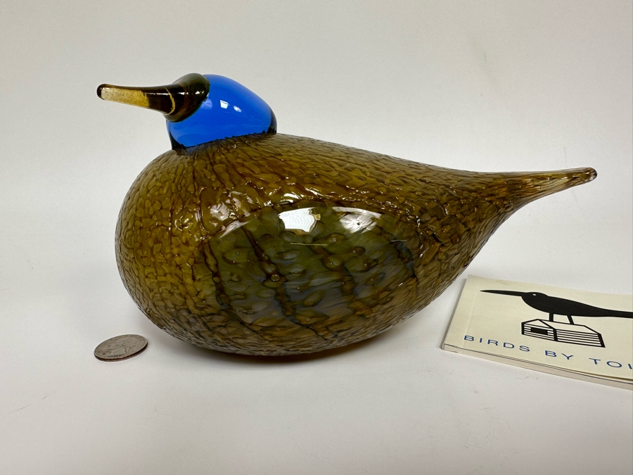 Oiva Toikka (Finland) Art Glass Bird Dotterel By Iittala 8.5W X 4.5D X 5H [Photo 4]