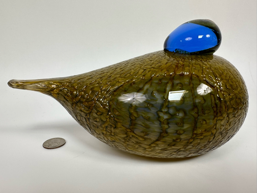 Oiva Toikka (Finland) Art Glass Bird Dotterel By Iittala 8.5W X 4.5D X 5H [Photo 8]