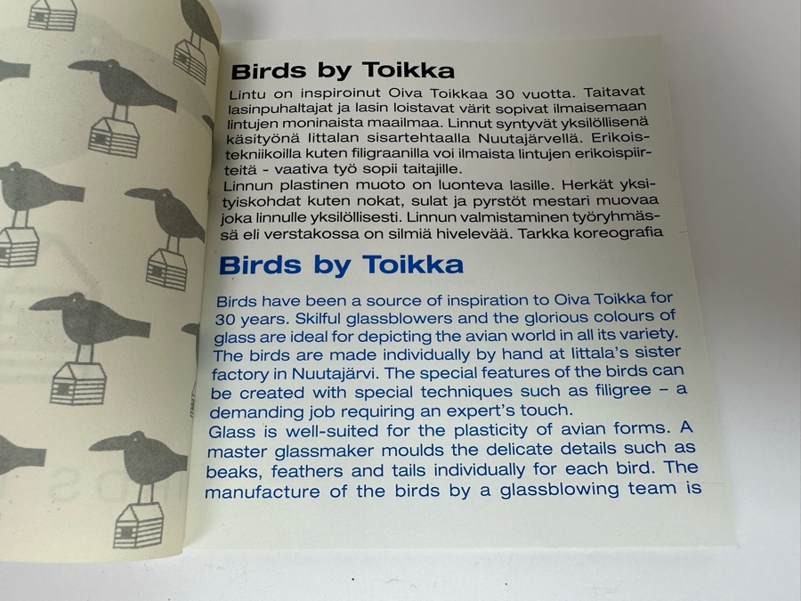 Oiva Toikka (Finland) Art Glass Bird Dotterel By Iittala 8.5W X 4.5D X 5H [Photo 12]