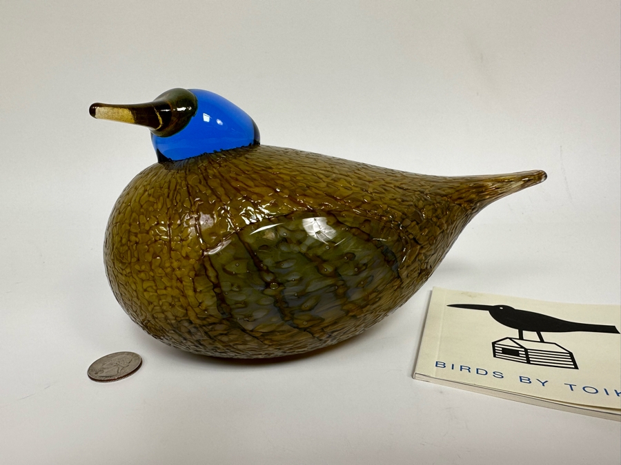 Oiva Toikka (Finland) Art Glass Bird Dotterel By Iittala 8.5W X 4.5D X 5H [Photo 3]