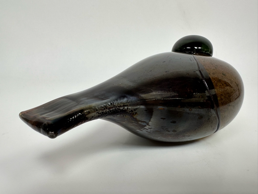 Oiva Toikka (Finland) Art Glass Bird Haahkatar Or Eider Sea Duck By Iittala With Original Box 8W X 3.5D X 3H [Photo 10]