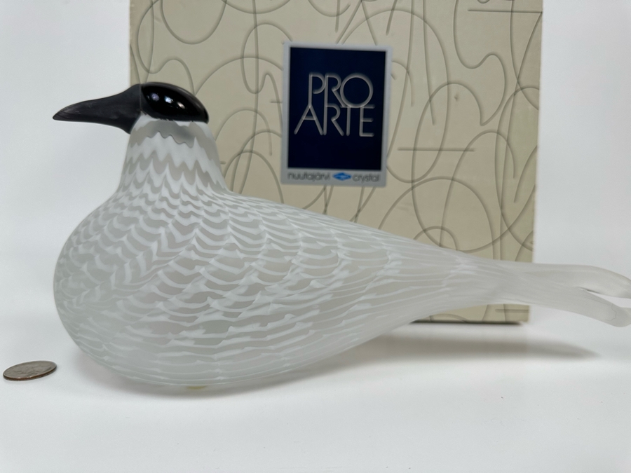 Oiva Toikka (Finland) Limited Edition Art Glass Bird Rayska Nuutajarvi By Iittala Signed And Numbered 791 Of 3,000 With Original Box 12W X 4D X 5.5H [Photo 19]