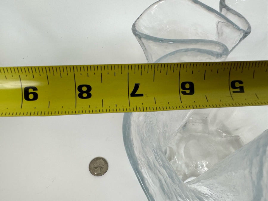 Muurla Vase Hand Made In Finland Freeform Handkerchief Design 7W X 6H [Photo 10]