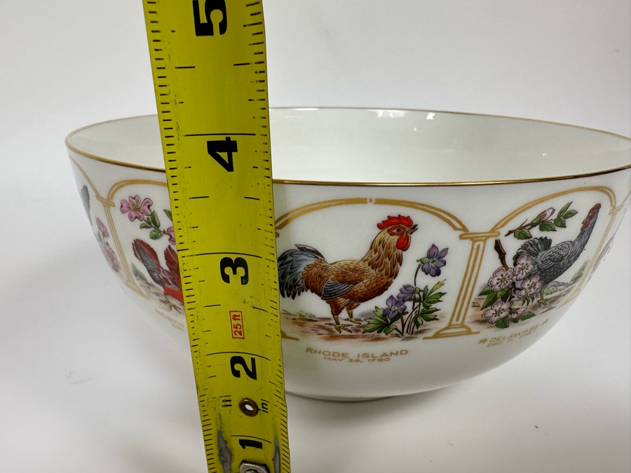 Boehm Birds And Flowers Of The Thirteen Original States Bowl 8R X 3.5H [Photo 12]