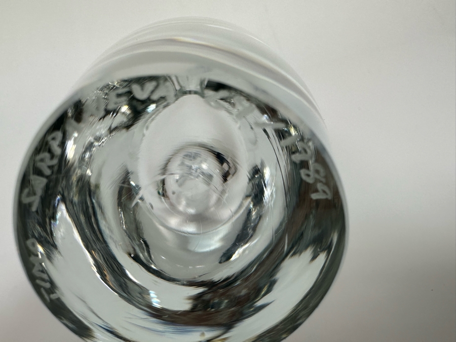 Timo Sarpaneva Orkidea Orchid Art Glass Vase For Iittala Finland With Retails $1,600 [Photo 12]