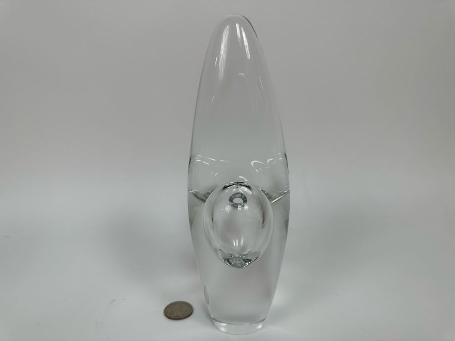 Timo Sarpaneva Orkidea Orchid Art Glass Vase For Iittala Finland With Retails $1,600 [Photo 9]