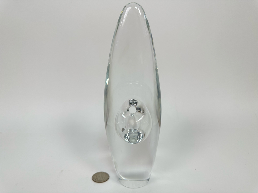 Timo Sarpaneva Orkidea Orchid Art Glass Vase For Iittala Finland With Retails $1,600 [Photo 5]
