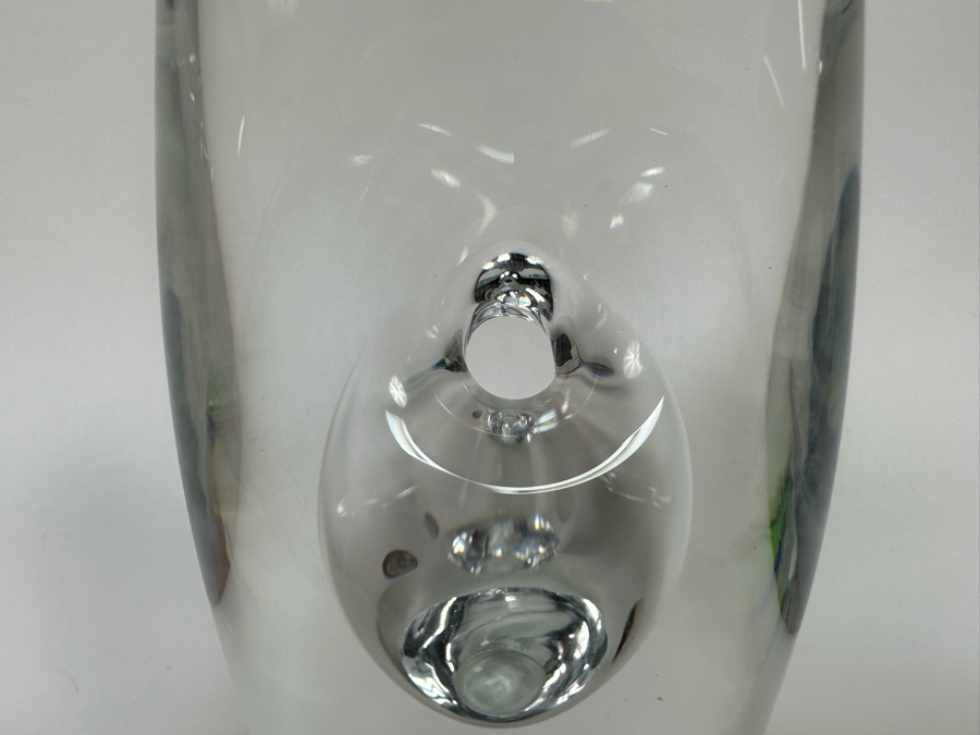 Timo Sarpaneva Orkidea Orchid Art Glass Vase For Iittala Finland With Retails $1,600 [Photo 6]