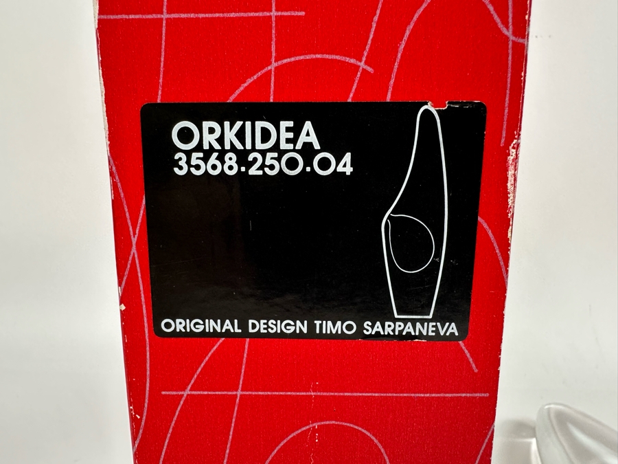Timo Sarpaneva Orkidea Orchid Art Glass Vase For Iittala Finland With Retails $1,600 [Photo 14]