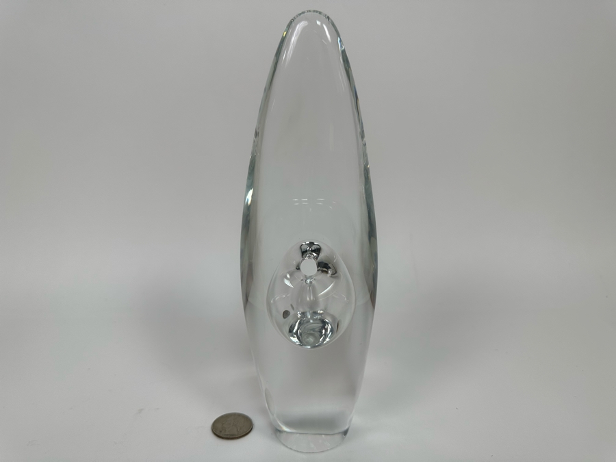 Timo Sarpaneva Orkidea Orchid Art Glass Vase For Iittala Finland With Retails $1,600 [Photo 4]