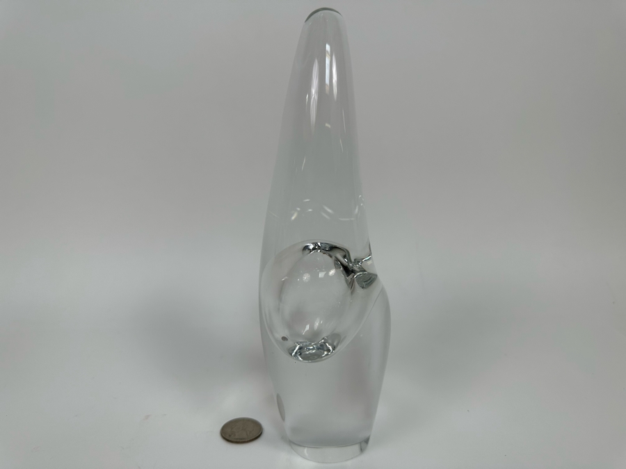 Timo Sarpaneva Orkidea Orchid Art Glass Vase For Iittala Finland With Retails $1,600 [Photo 8]