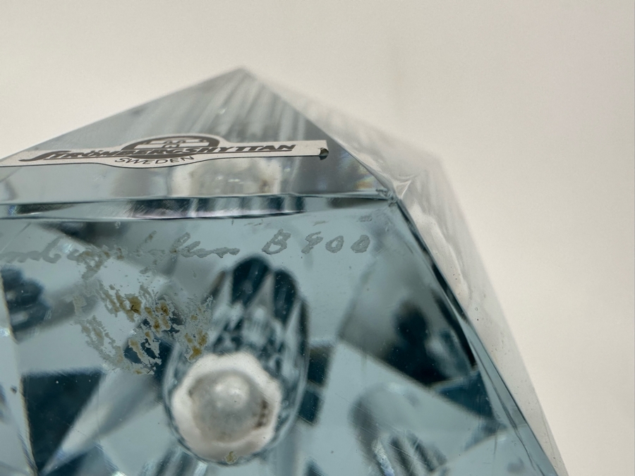 Strombergshyttan Large Faceted Vase Made In Sweden 4.5W X 8.5H Retails $1,200 [Photo 17]