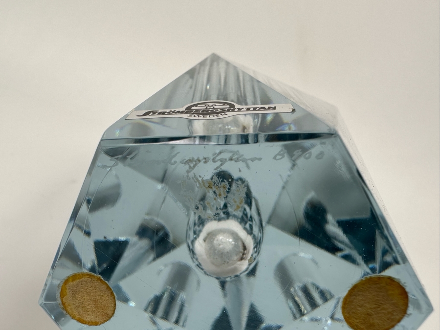 Strombergshyttan Large Faceted Vase Made In Sweden 4.5W X 8.5H Retails $1,200 [Photo 15]