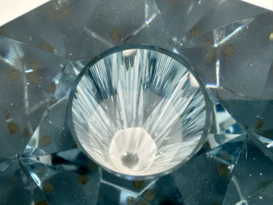 Strombergshyttan Large Faceted Vase Made In Sweden 4.5W X 8.5H Retails $1,200 [Photo 12]