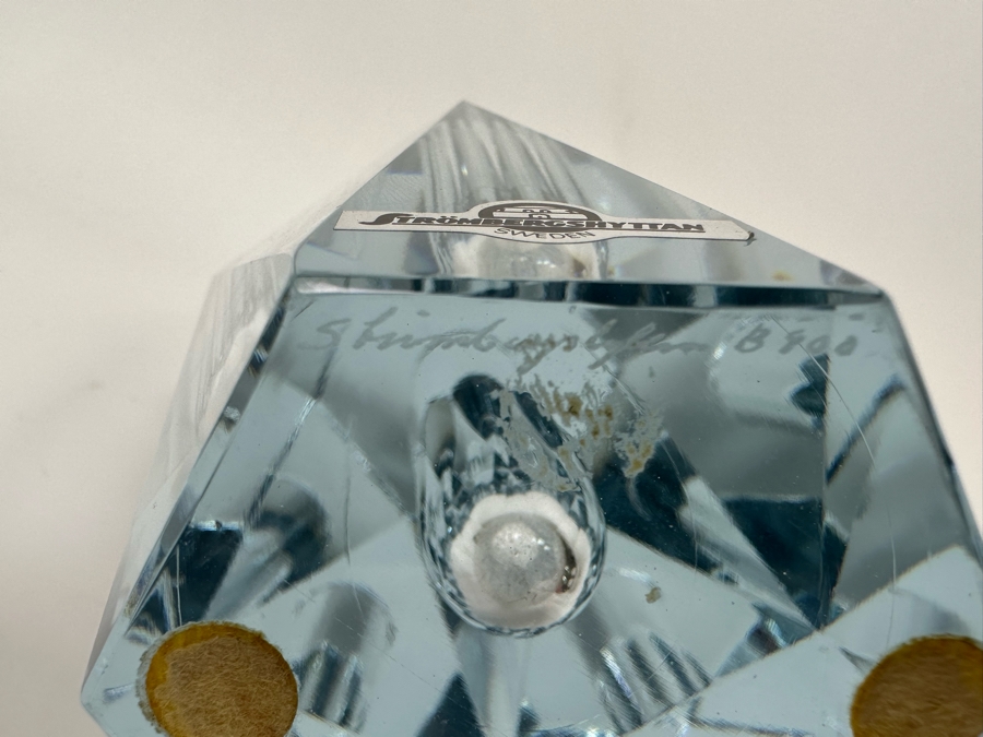 Strombergshyttan Large Faceted Vase Made In Sweden 4.5W X 8.5H Retails $1,200 [Photo 16]