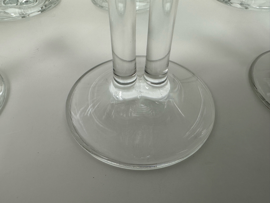 Eight Rosenthal Studio-Line Cupola Crystal Fluted Champagne Double Stem Stemware Glasses 8.5H Replacements Value $400 [Photo 4]