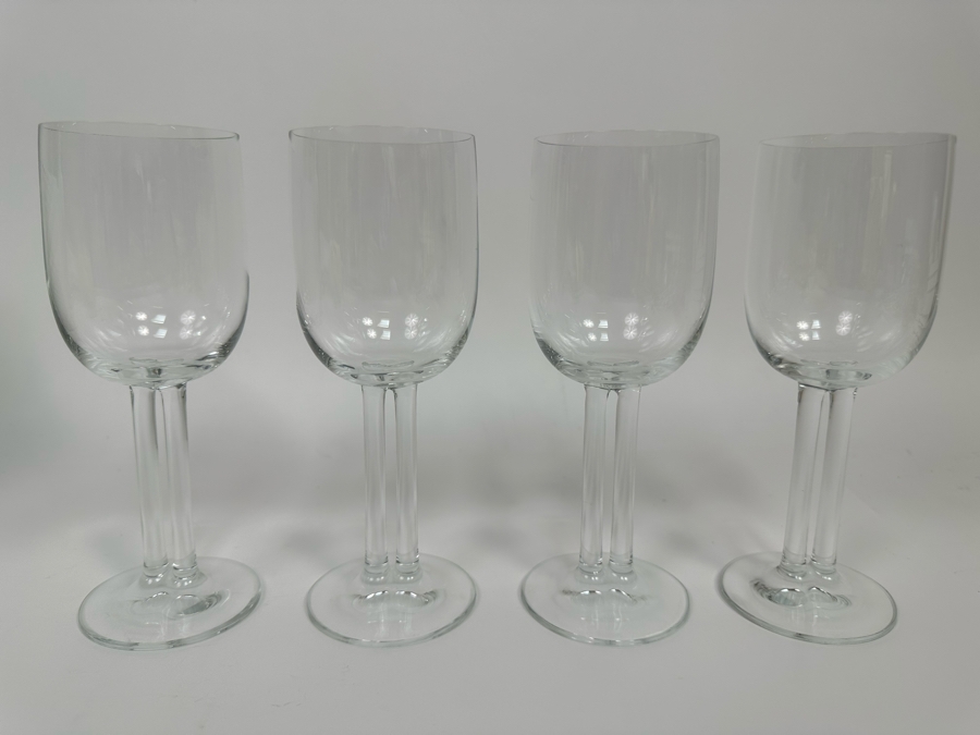 Four Rosenthal Studio-Line Cupola Crystal White Wine Double Stem ...