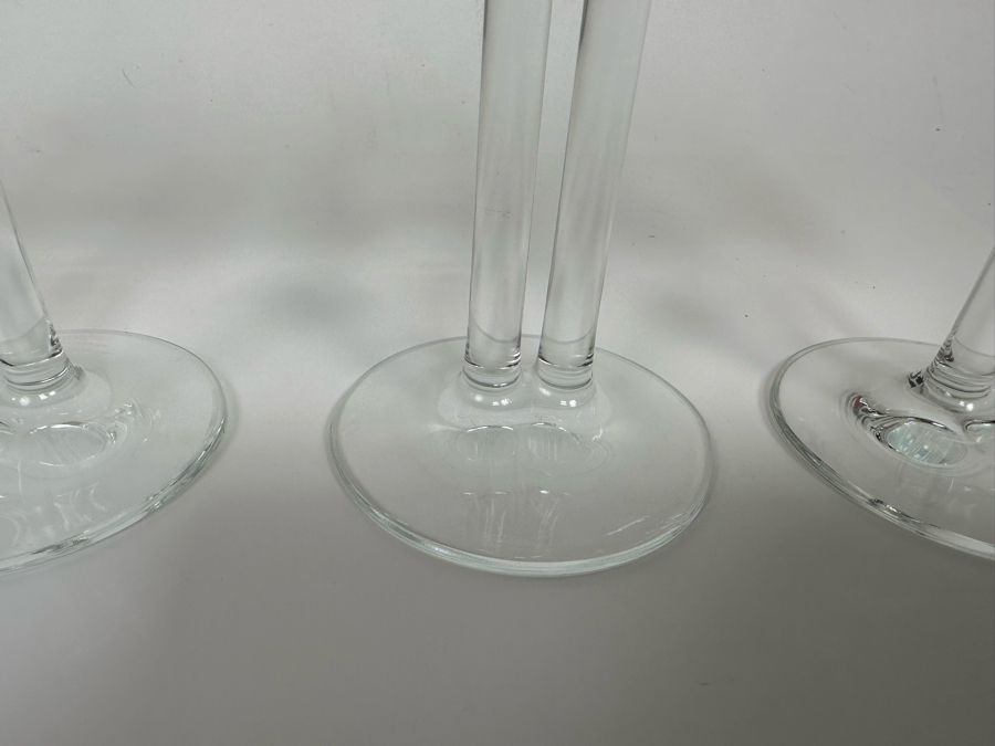 Four Rosenthal Studio-Line Cupola Crystal White Wine Double Stem Stemware Glasses 7 1/4H With Original Box Replacements Value $360 [Photo 7]