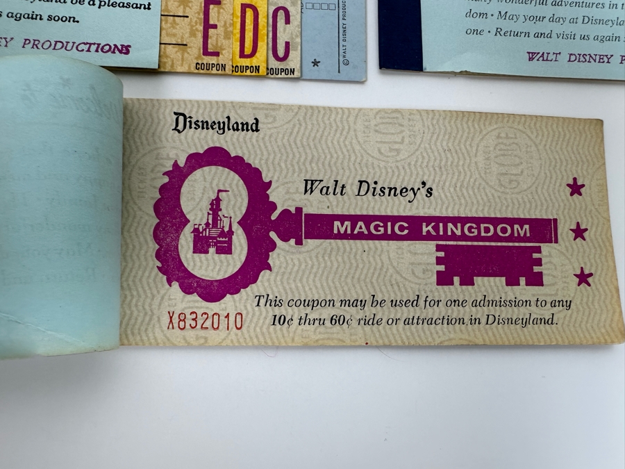 Eleven Partially Used Vintage Disneyland Tickets Books [Photo 18]
