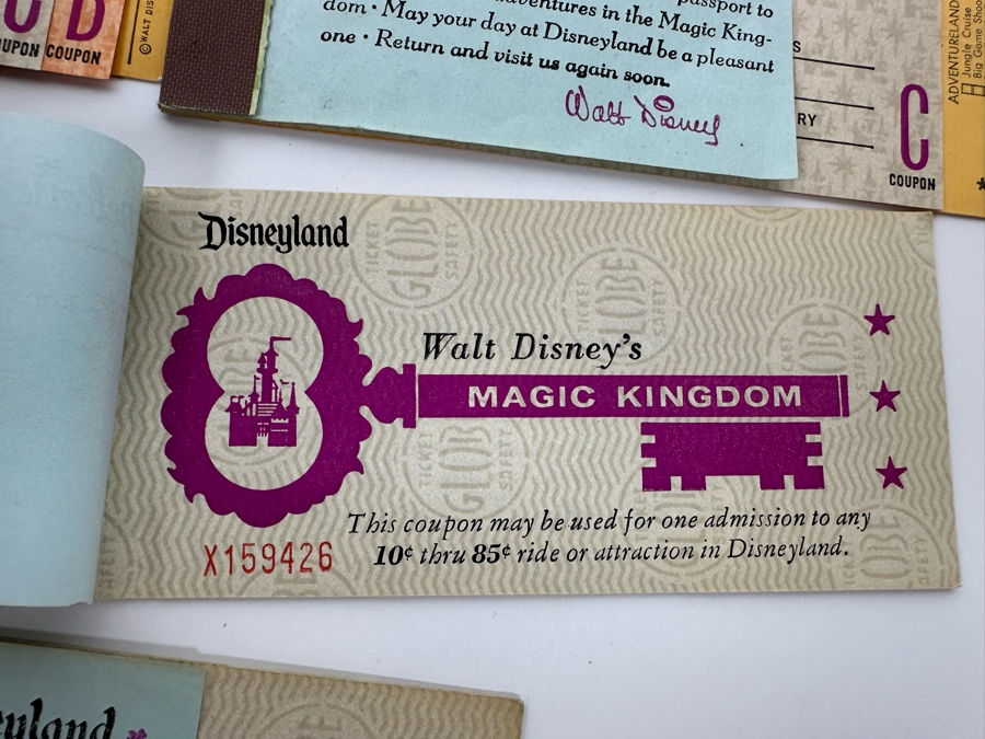 Eleven Partially Used Vintage Disneyland Tickets Books [Photo 24]