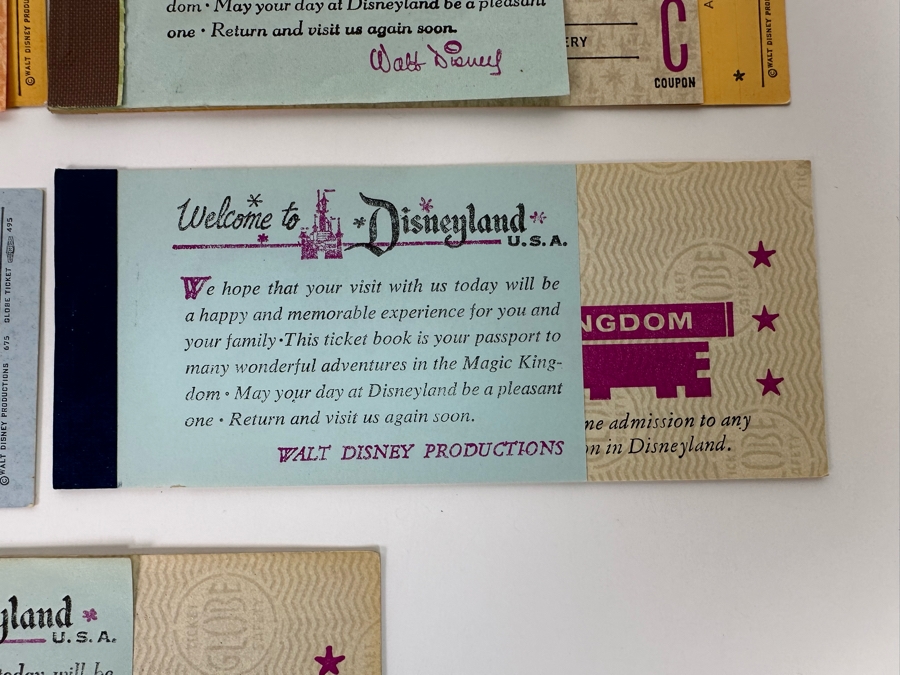 Eleven Partially Used Vintage Disneyland Tickets Books [Photo 7]