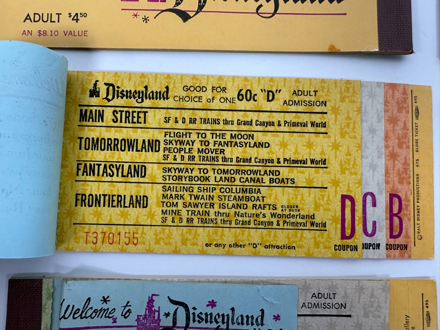 Eleven Partially Used Vintage Disneyland Tickets Books [Photo 15]