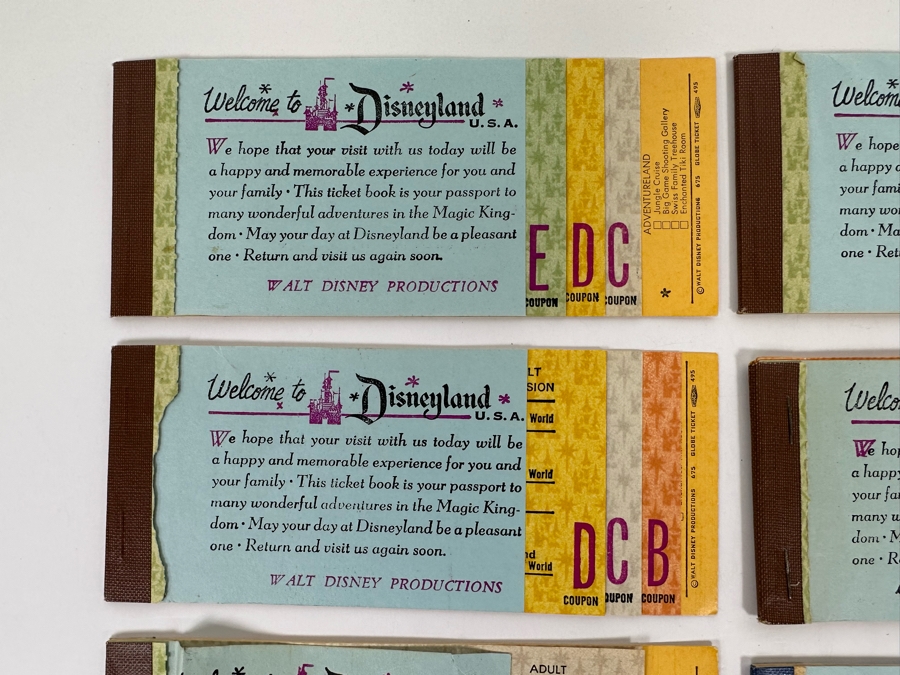 Eleven Partially Used Vintage Disneyland Tickets Books [Photo 4]