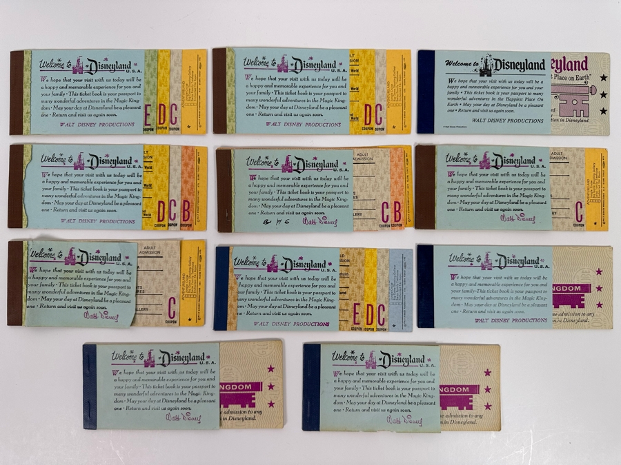 Eleven Partially Used Vintage Disneyland Tickets Books [Photo 3]