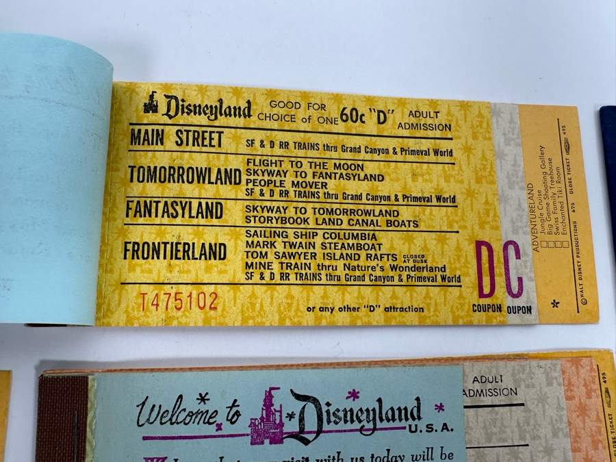 Eleven Partially Used Vintage Disneyland Tickets Books [Photo 21]