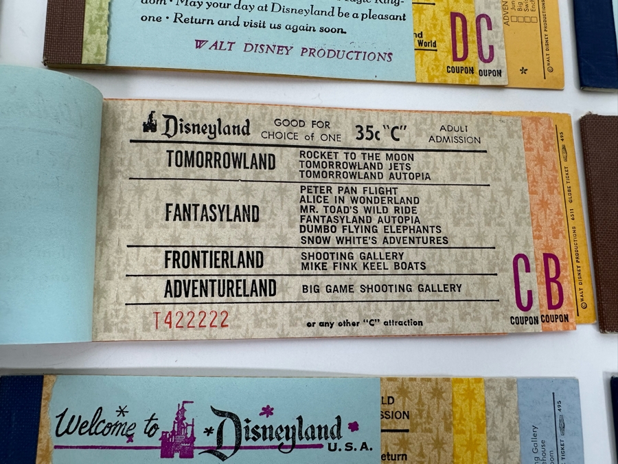 Eleven Partially Used Vintage Disneyland Tickets Books [Photo 20]