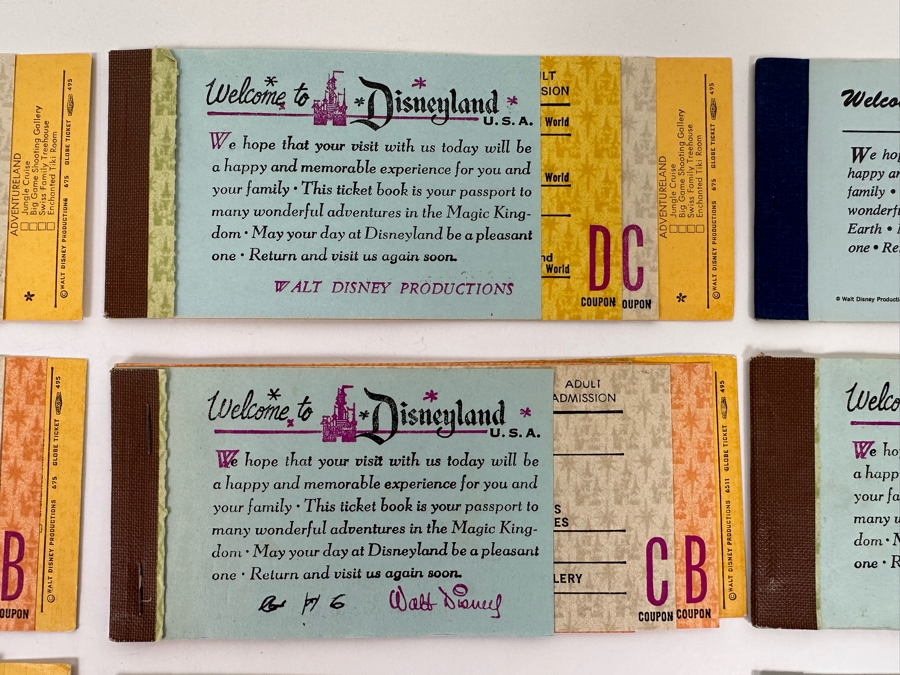 Eleven Partially Used Vintage Disneyland Tickets Books [Photo 5]