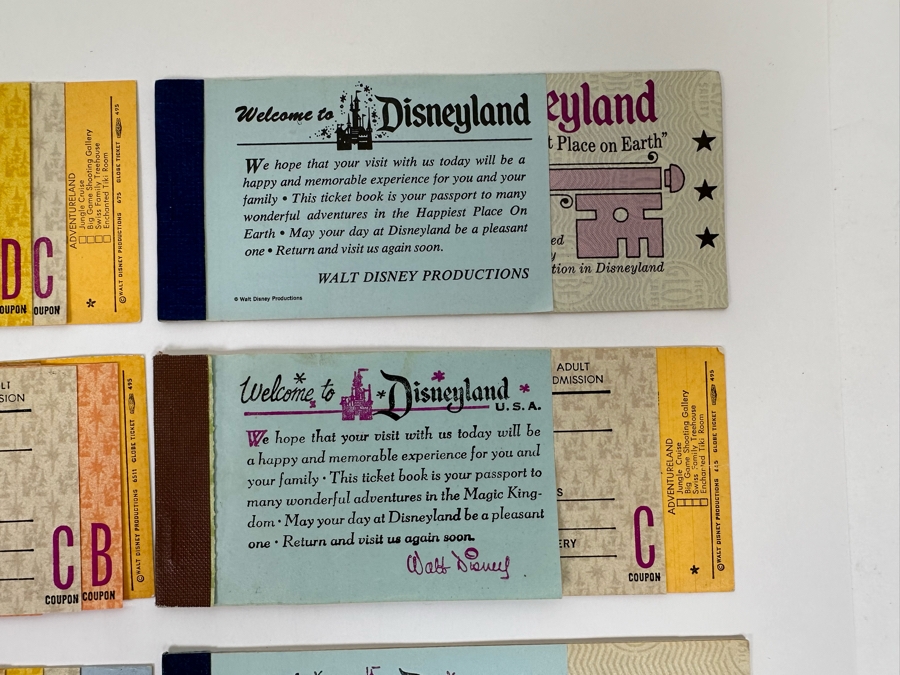 Eleven Partially Used Vintage Disneyland Tickets Books [Photo 6]