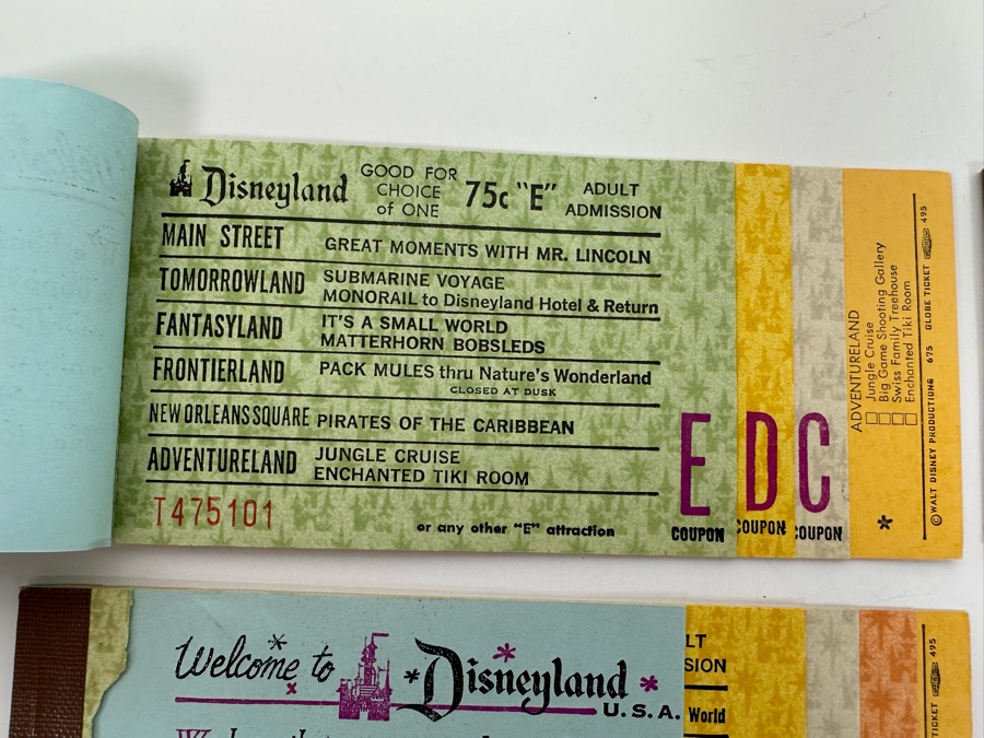 Eleven Partially Used Vintage Disneyland Tickets Books [Photo 12]