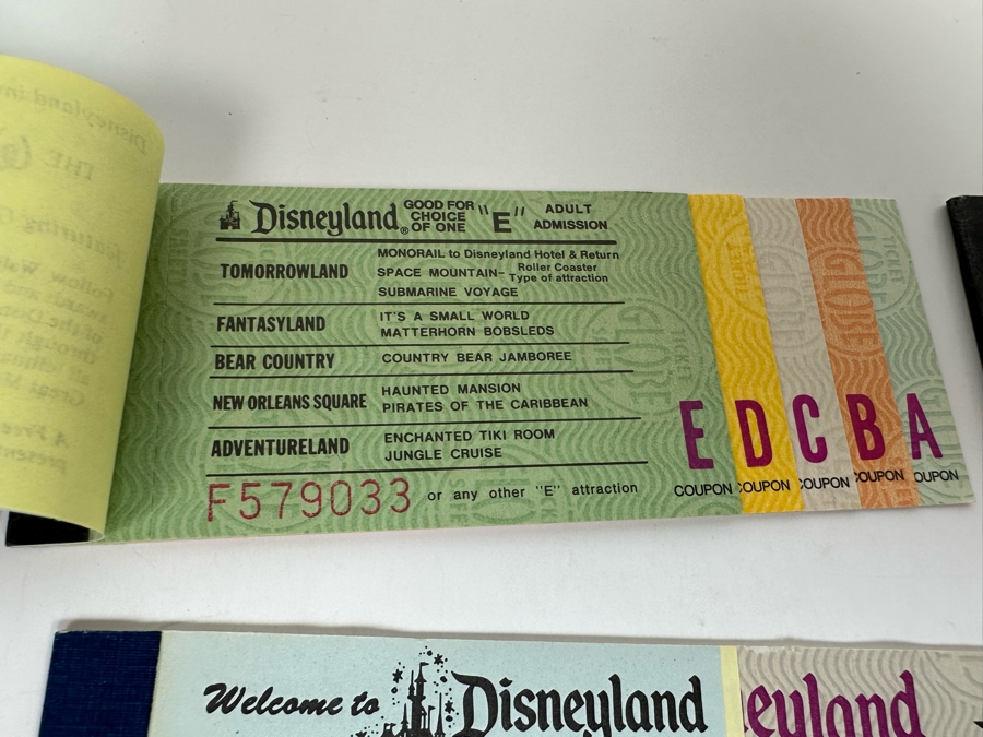 Seven Partially Used Vintage Disneyland Tickets Books [Photo 9]
