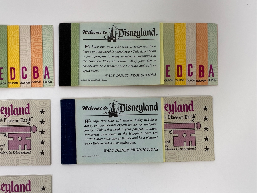 Seven Partially Used Vintage Disneyland Tickets Books [Photo 6]