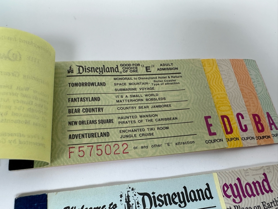 Seven Partially Used Vintage Disneyland Tickets Books [Photo 11]
