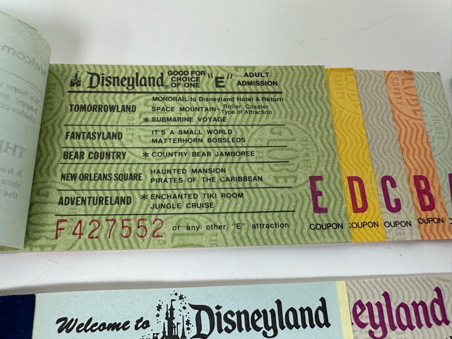 Seven Partially Used Vintage Disneyland Tickets Books [Photo 8]