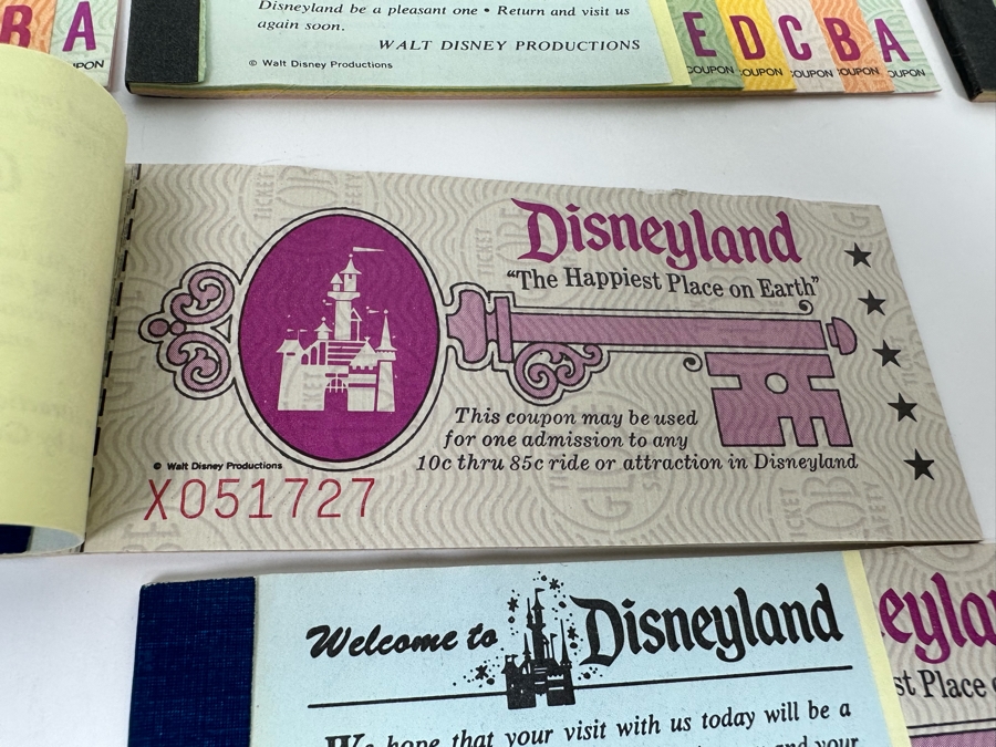 Seven Partially Used Vintage Disneyland Tickets Books [Photo 12]