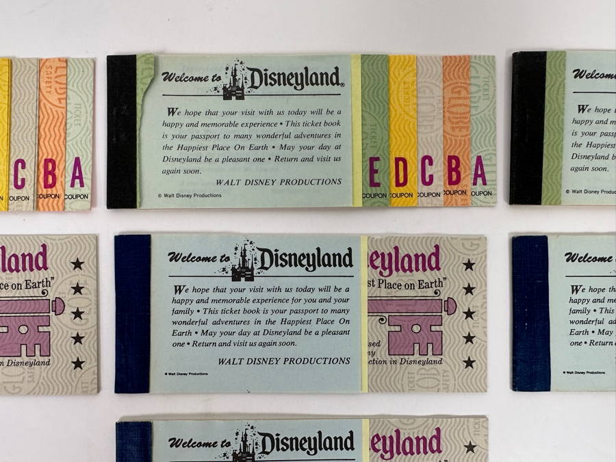 Seven Partially Used Vintage Disneyland Tickets Books [Photo 5]