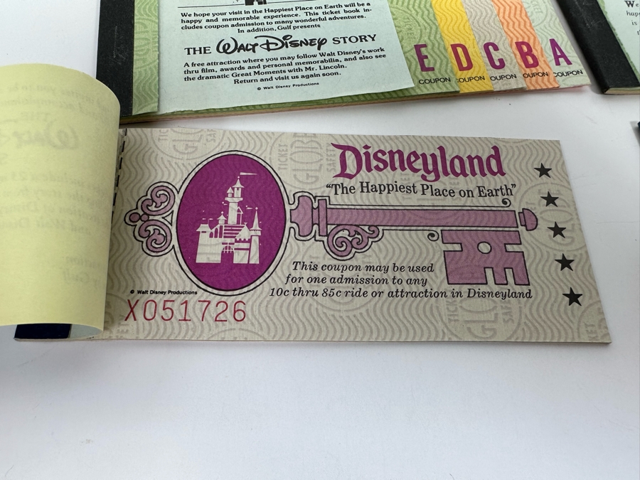 Seven Partially Used Vintage Disneyland Tickets Books [Photo 10]