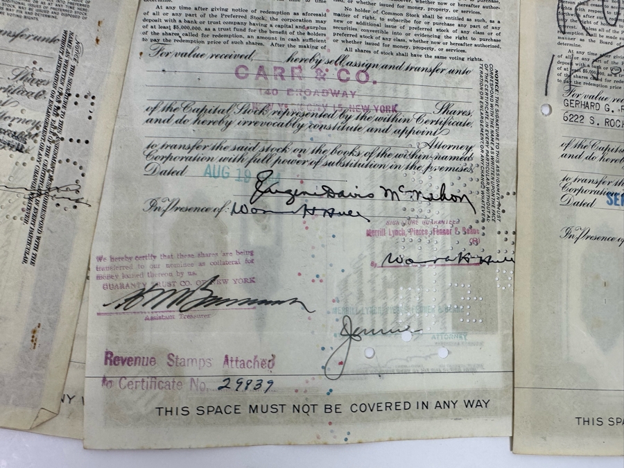 Four Vintage National Tea Co Stock Certificates [Photo 11]