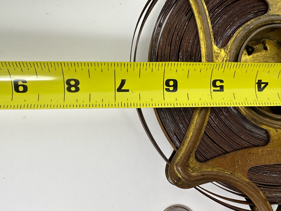 Antique Justus Roe & Sons Metal Tape Measure 7W X 10.5H [Photo 9]