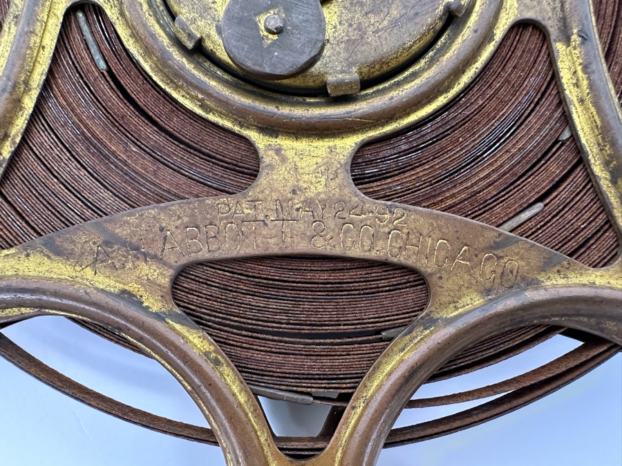 Antique Justus Roe & Sons Metal Tape Measure 7W X 10.5H [Photo 4]