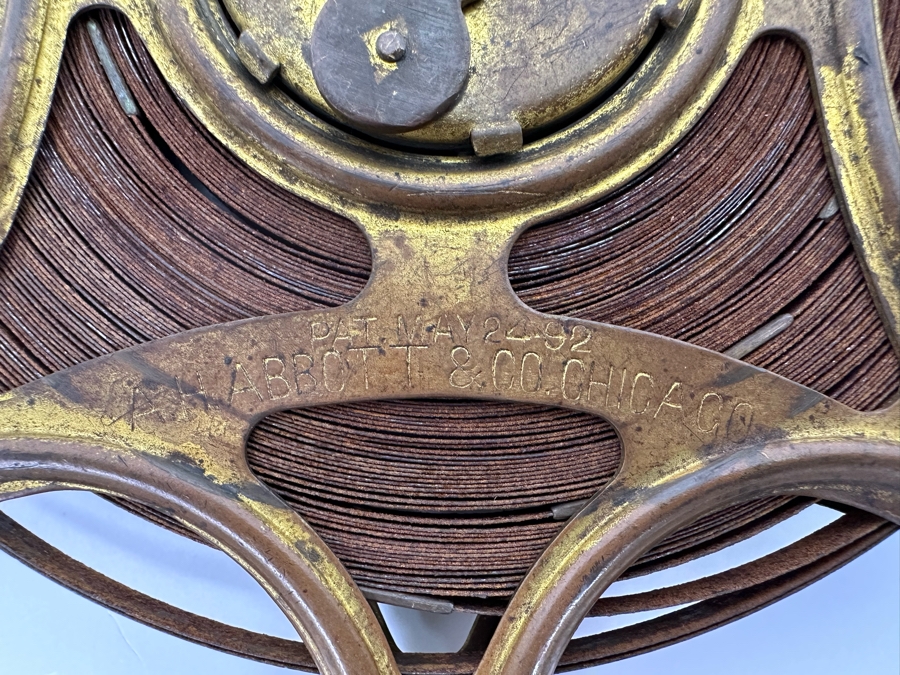 Antique Justus Roe & Sons Metal Tape Measure 7W X 10.5H [Photo 5]