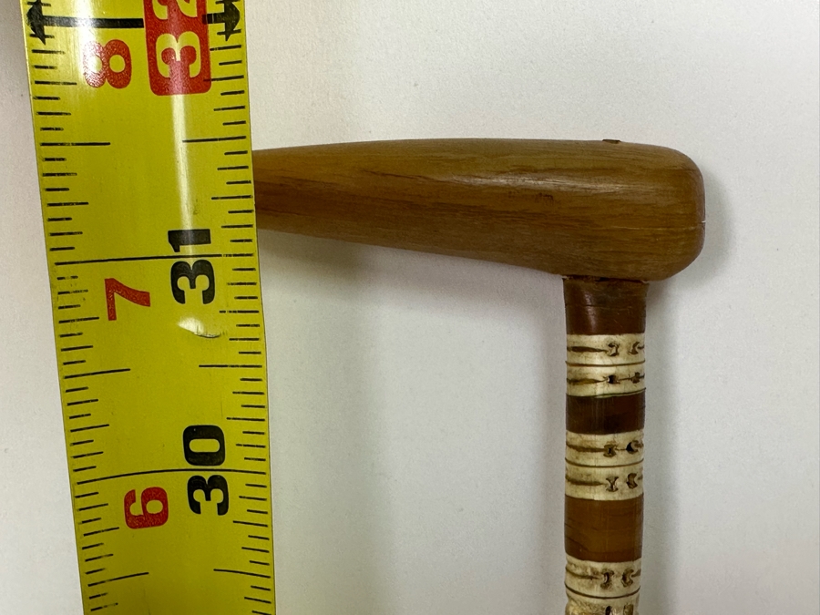 Antique Shark Vertebrae Horn Handle Cane 31.5L [Photo 9]