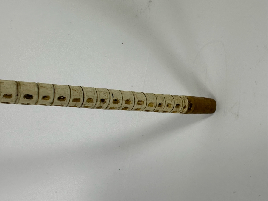 Antique Shark Vertebrae Horn Handle Cane 31.5L [Photo 8]