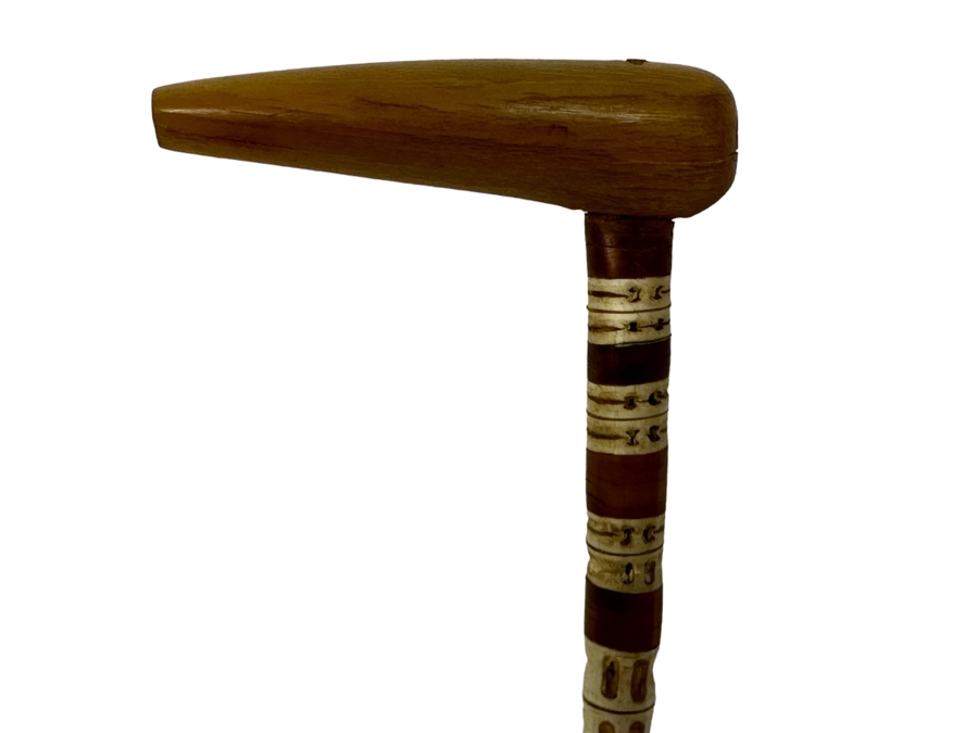 Antique Shark Vertebrae Horn Handle Cane 31.5L [Photo 2]