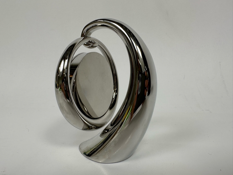 Movado Chrome Hanging Clock With Original Box 3.5H [Photo 7]