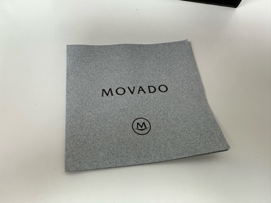 Movado Chrome Hanging Clock With Original Box 3.5H [Photo 9]