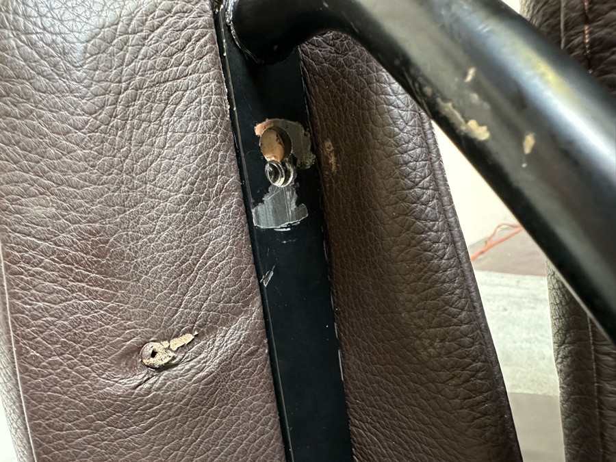 Stressless Leather Reclining Armchair With Ottoman By Ekornes Made In Norway (Side Table Accessory Has Been Removed So Chair Needs A Replacement Screw In One Of The Arms) [Photo 14]